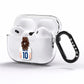 Womens Footballer Personalised AirPods Pro Clear Case Side Image