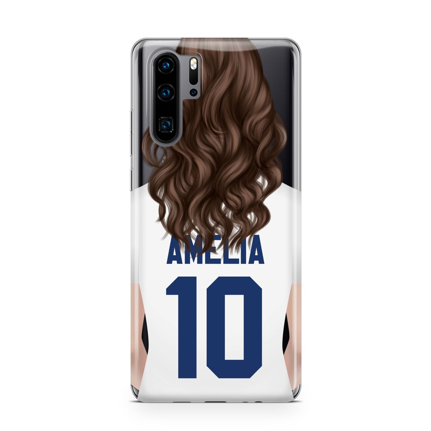 Womens Footballer Personalised Huawei P30 Pro Phone Case