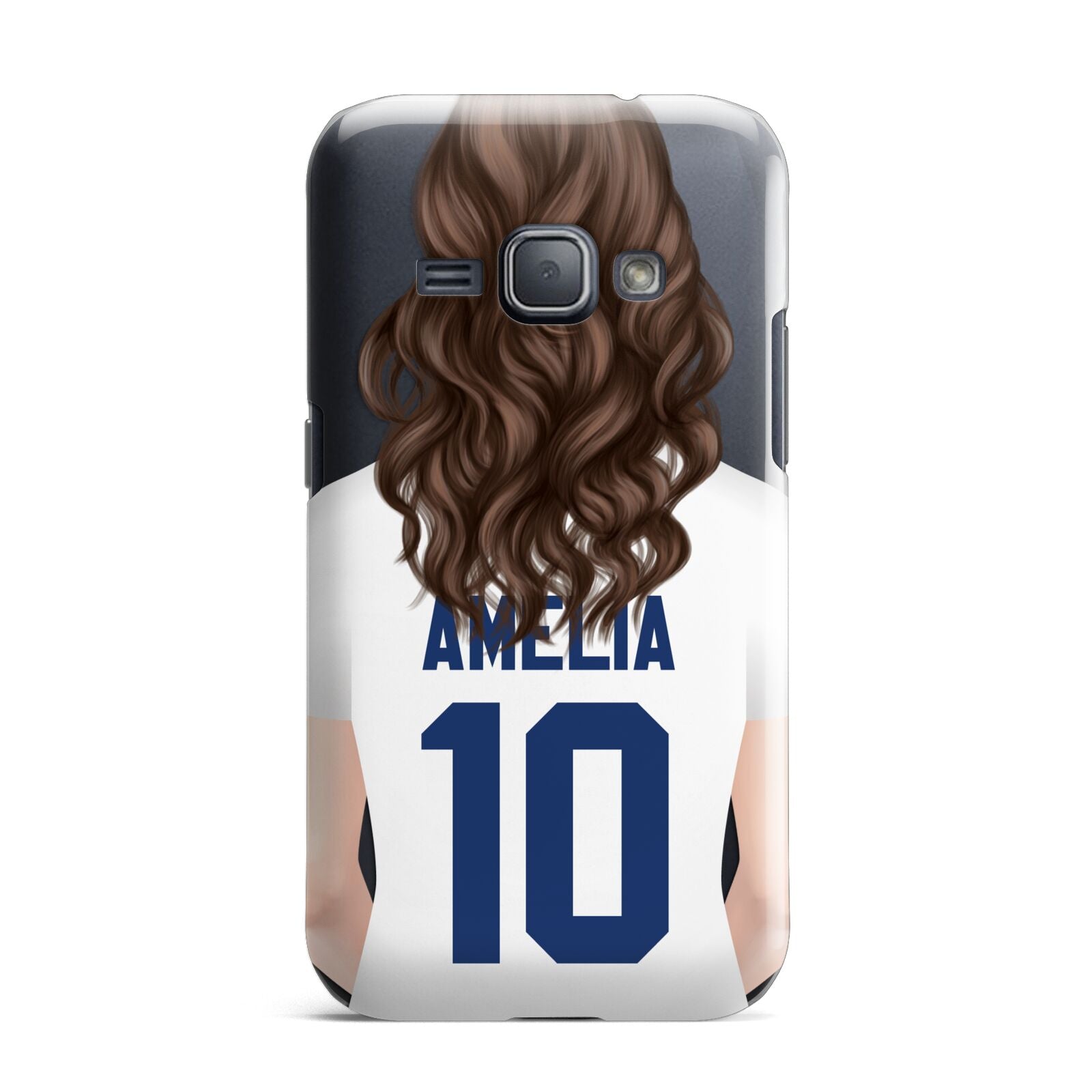 Womens Footballer Personalised Samsung Galaxy J1 2016 Case