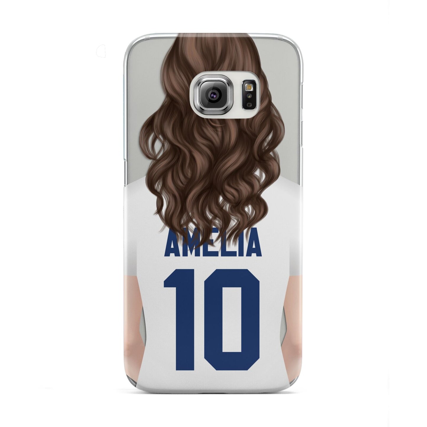 Womens Footballer Personalised Samsung Galaxy S6 Edge Case