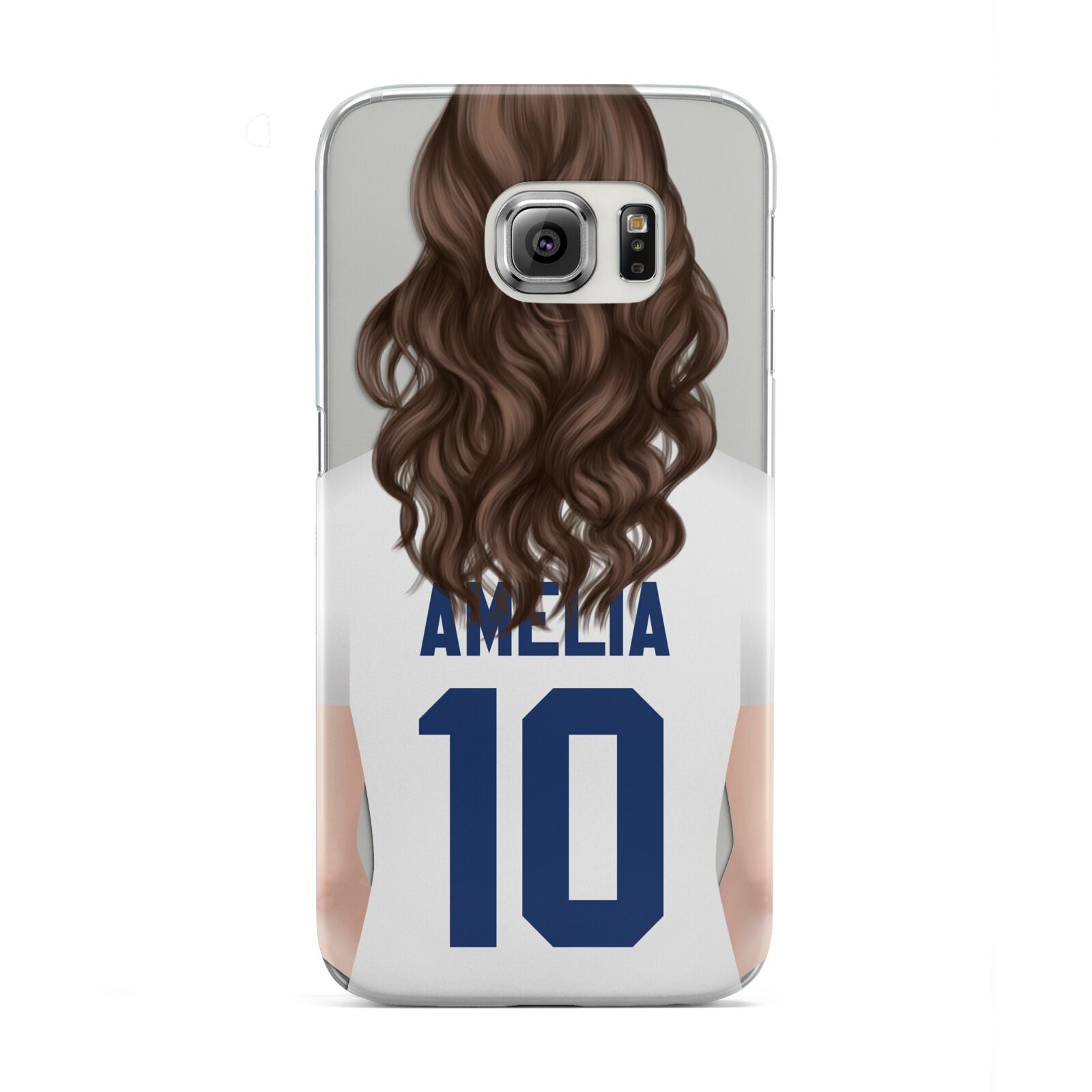 Womens Footballer Personalised Samsung Galaxy S6 Edge Case