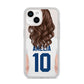 Womens Footballer Personalised iPhone 14 Clear Tough Case Starlight