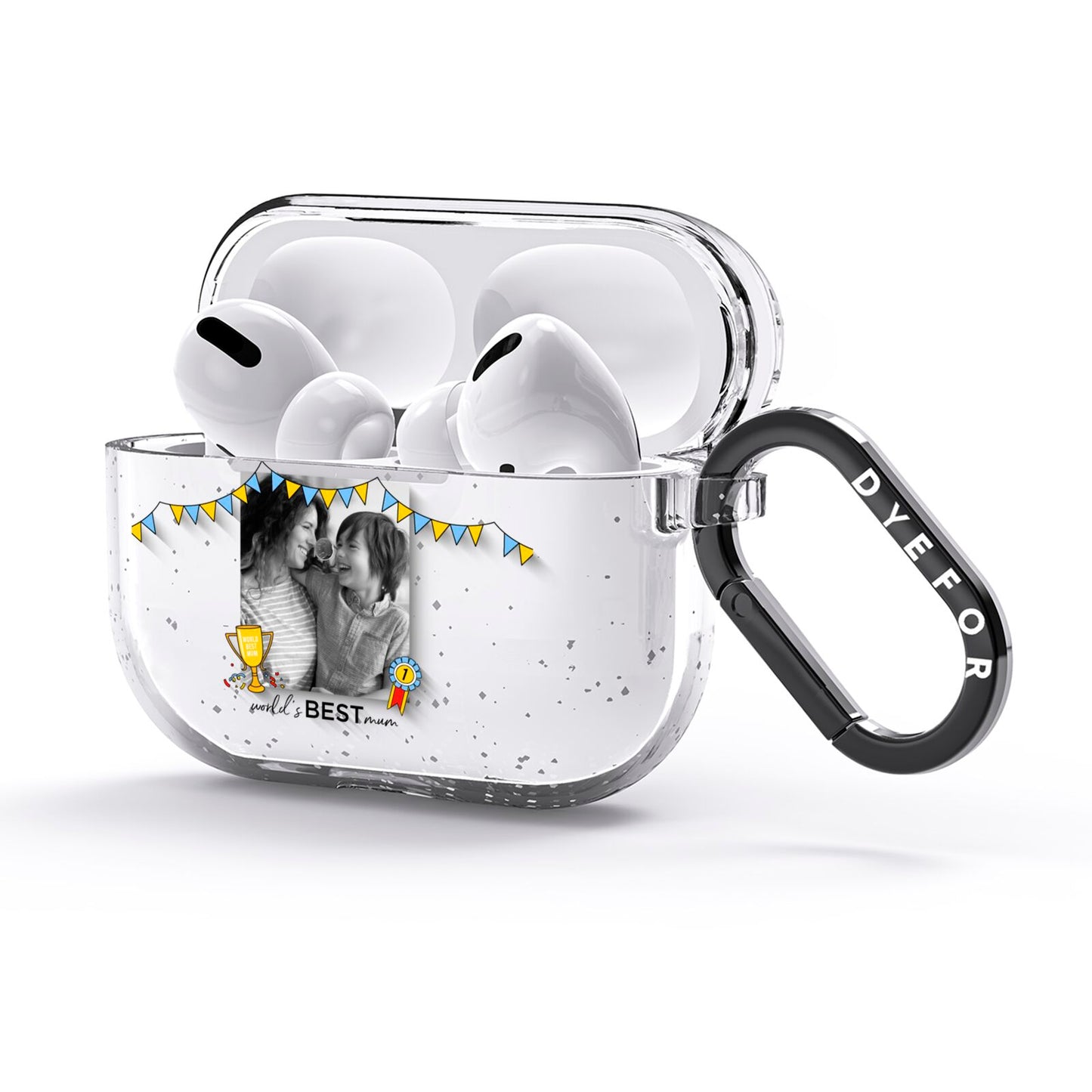 Worlds Best Mum AirPods Glitter Case 3rd Gen Side Image