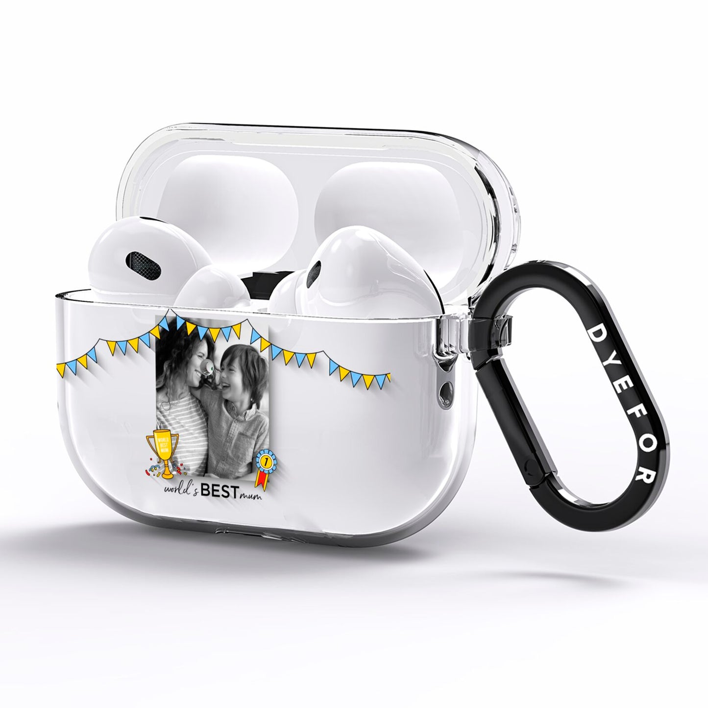 Worlds Best Mum AirPods Pro Clear Case Side Image