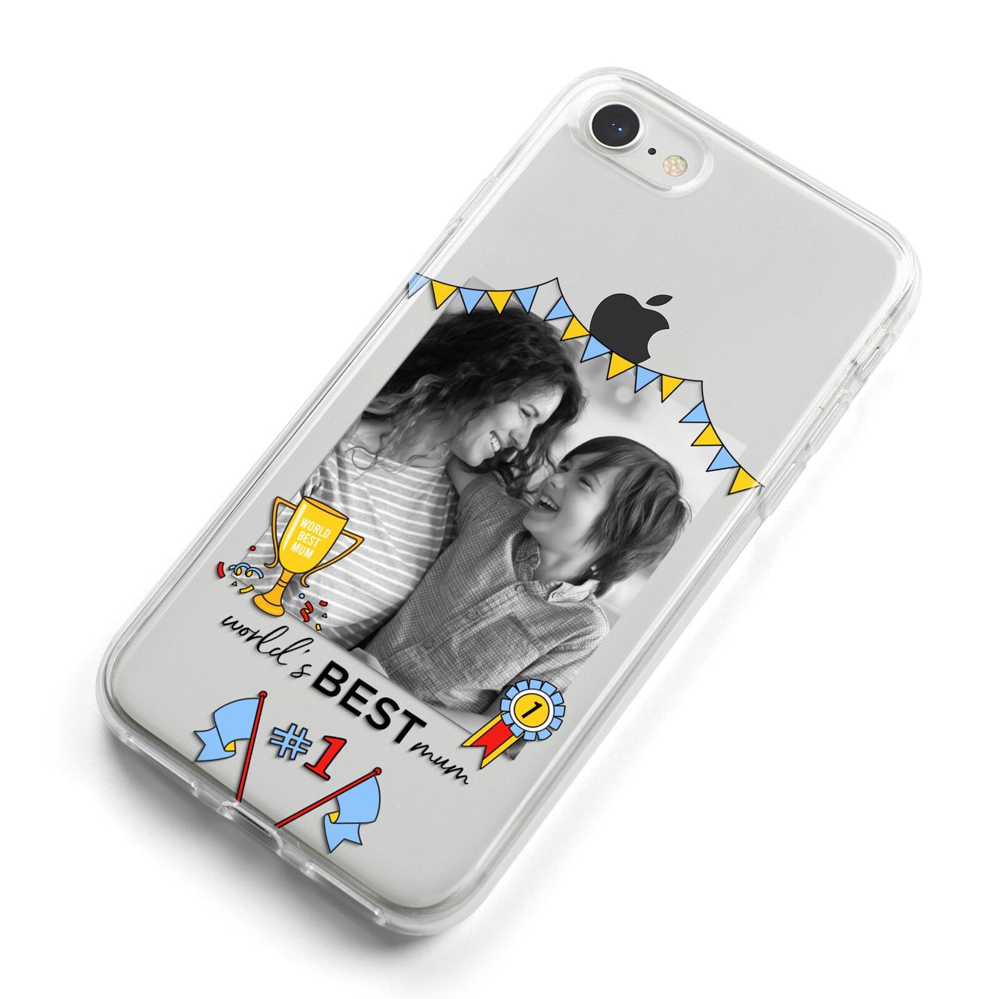 Worlds Best Mum iPhone 8 Bumper Case on Silver iPhone Alternative Image