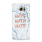 Wtf Rose Gold Blue Marble Effect Samsung Galaxy Note 5 Case