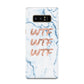 Wtf Rose Gold Blue Marble Effect Samsung Galaxy Note 8 Case