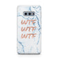 Wtf Rose Gold Blue Marble Effect Samsung Galaxy S10E Case