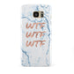 Wtf Rose Gold Blue Marble Effect Samsung Galaxy S7 Edge Case