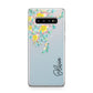 Yellow Pink Custom Flowers Samsung Galaxy S10 Plus Case