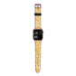 Yellow Snakeskin Apple Watch Strap Size 38mm with Rose Gold Hardware