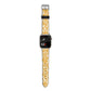 Yellow Snakeskin Apple Watch Strap Size 38mm with Silver Hardware