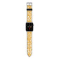 Yellow Snakeskin Apple Watch Strap with Silver Hardware