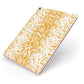 Yellow Snakeskin Apple iPad Case on Rose Gold iPad Side View