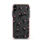 Yoga Apple iPhone Xs Impact Case Pink Edge on Black Phone