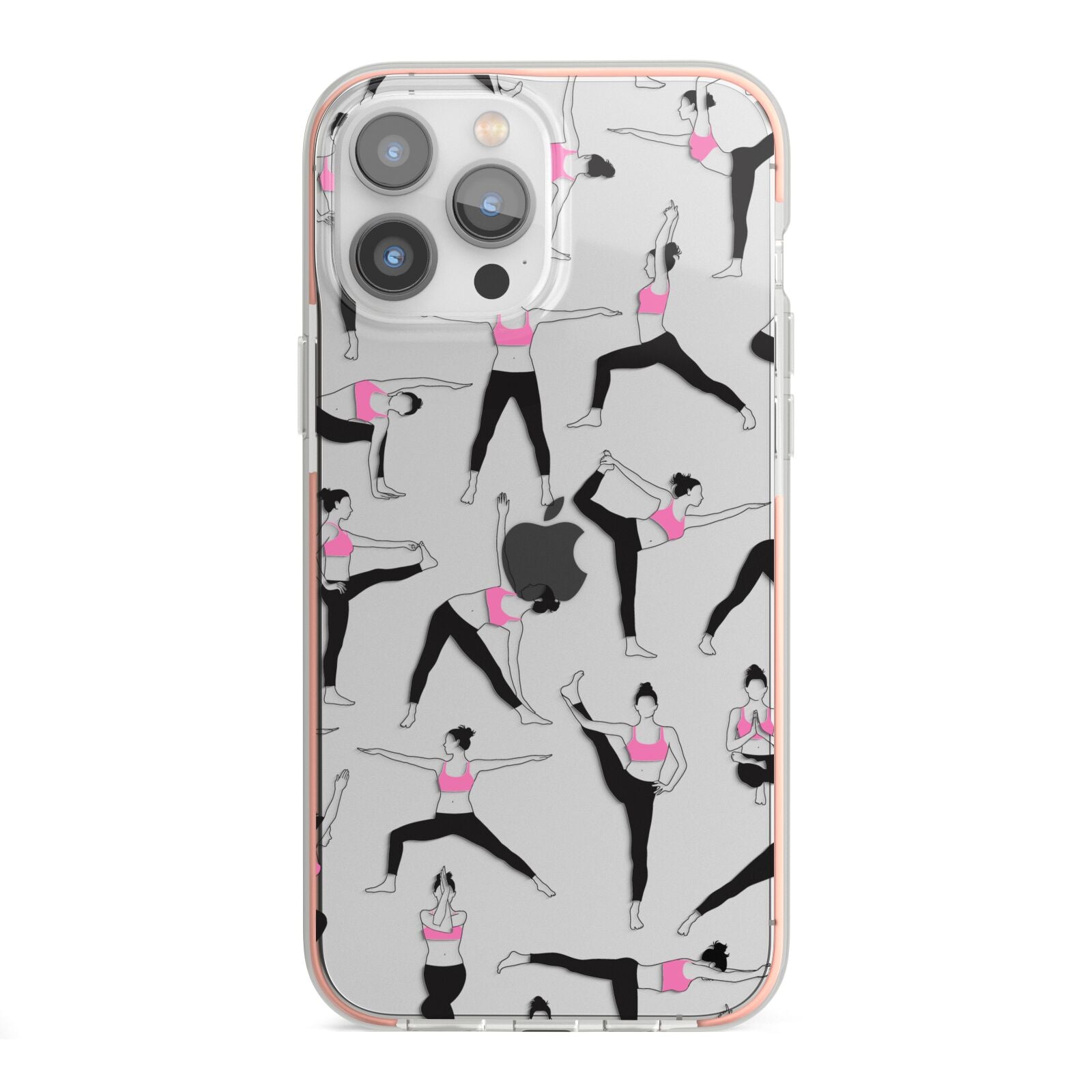 Yoga iPhone 13 Pro Max TPU Impact Case with Pink Edges