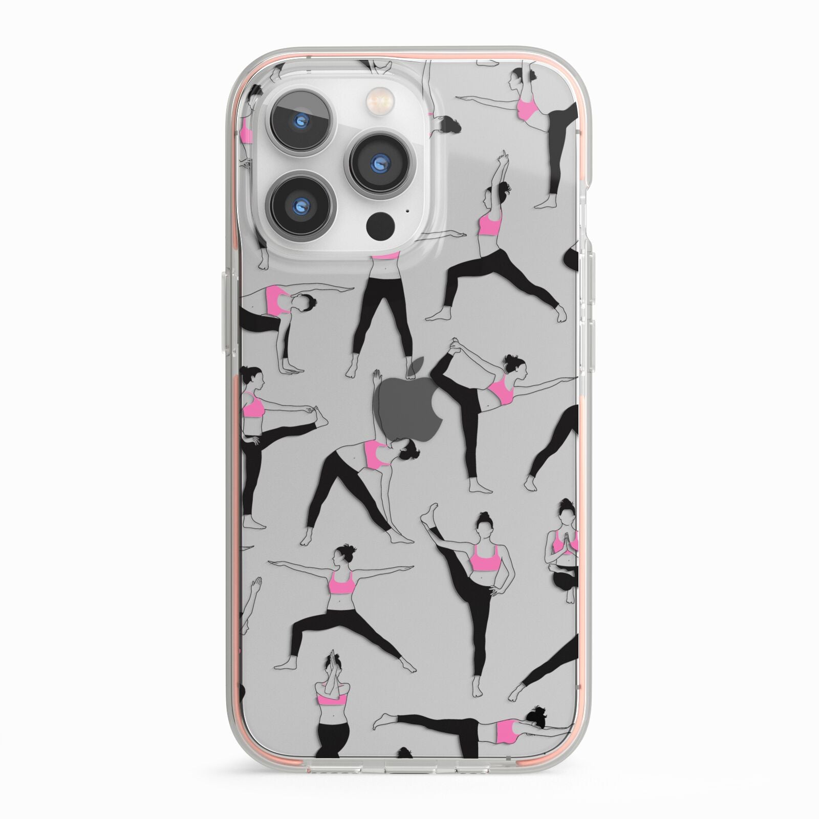 Yoga iPhone 13 Pro TPU Impact Case with Pink Edges