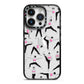 Yoga iPhone 14 Pro Black Impact Case on Silver phone