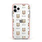 Yorkie Russell Icon with Name Apple iPhone 11 Pro in Silver with Pink Impact Case