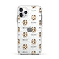 Yorkie Russell Icon with Name Apple iPhone 11 Pro in Silver with White Impact Case