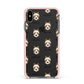 Yorkie Russell Icon with Name Apple iPhone Xs Max Impact Case Pink Edge on Black Phone