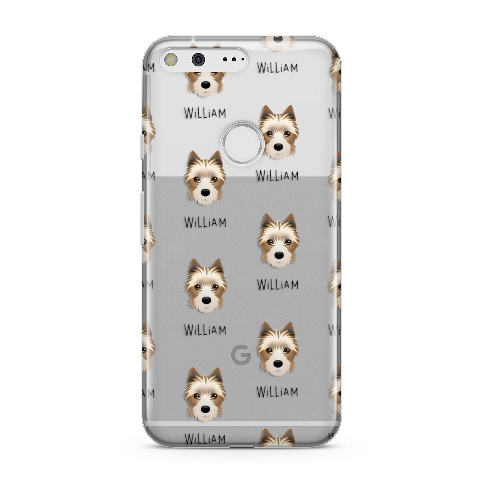 Yorkie Russell Icon with Name Google Pixel Case