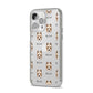 Yorkie Russell Icon with Name iPhone 14 Pro Max Clear Tough Case Silver Angled Image