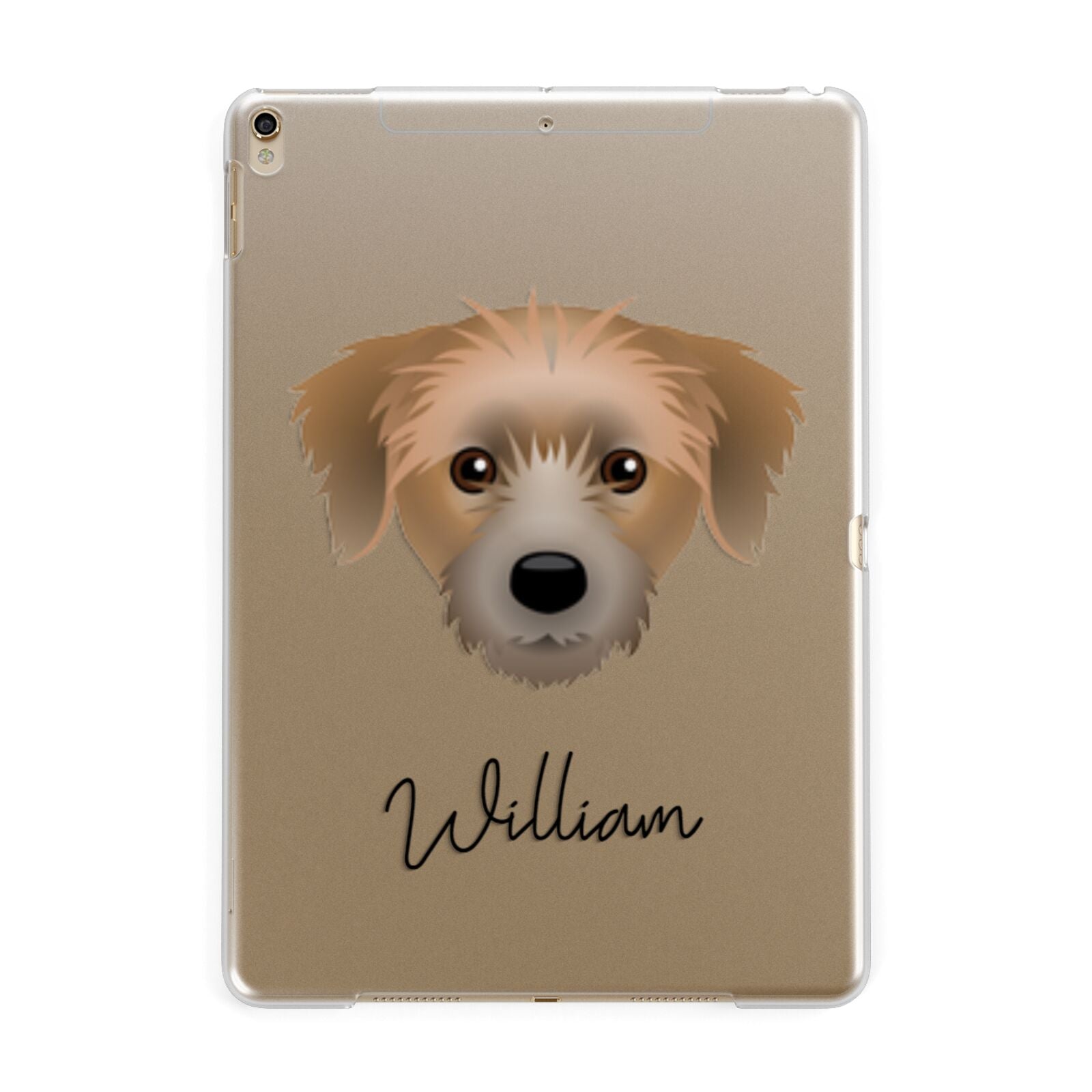 Yorkie Russell Personalised Apple iPad Gold Case
