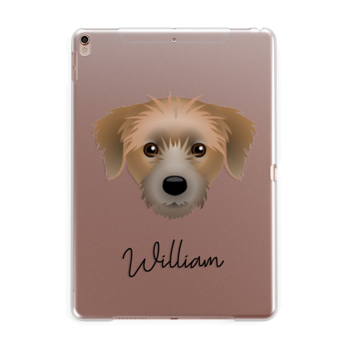 Yorkie Russell Personalised Apple iPad Rose Gold Case