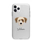 Yorkie Russell Personalised Apple iPhone 11 Pro Max in Silver with Bumper Case
