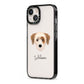 Yorkie Russell Personalised iPhone 13 Black Impact Case Side Angle on Silver phone