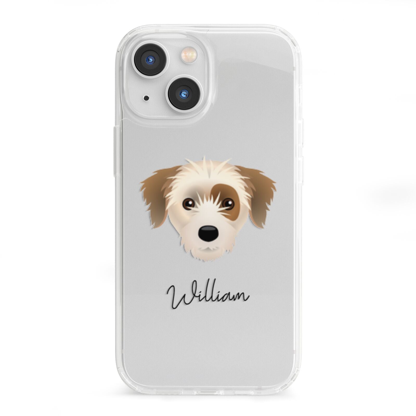 Yorkie Russell Personalised iPhone 13 Mini Clear Bumper Case