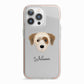 Yorkie Russell Personalised iPhone 13 Pro TPU Impact Case with Pink Edges