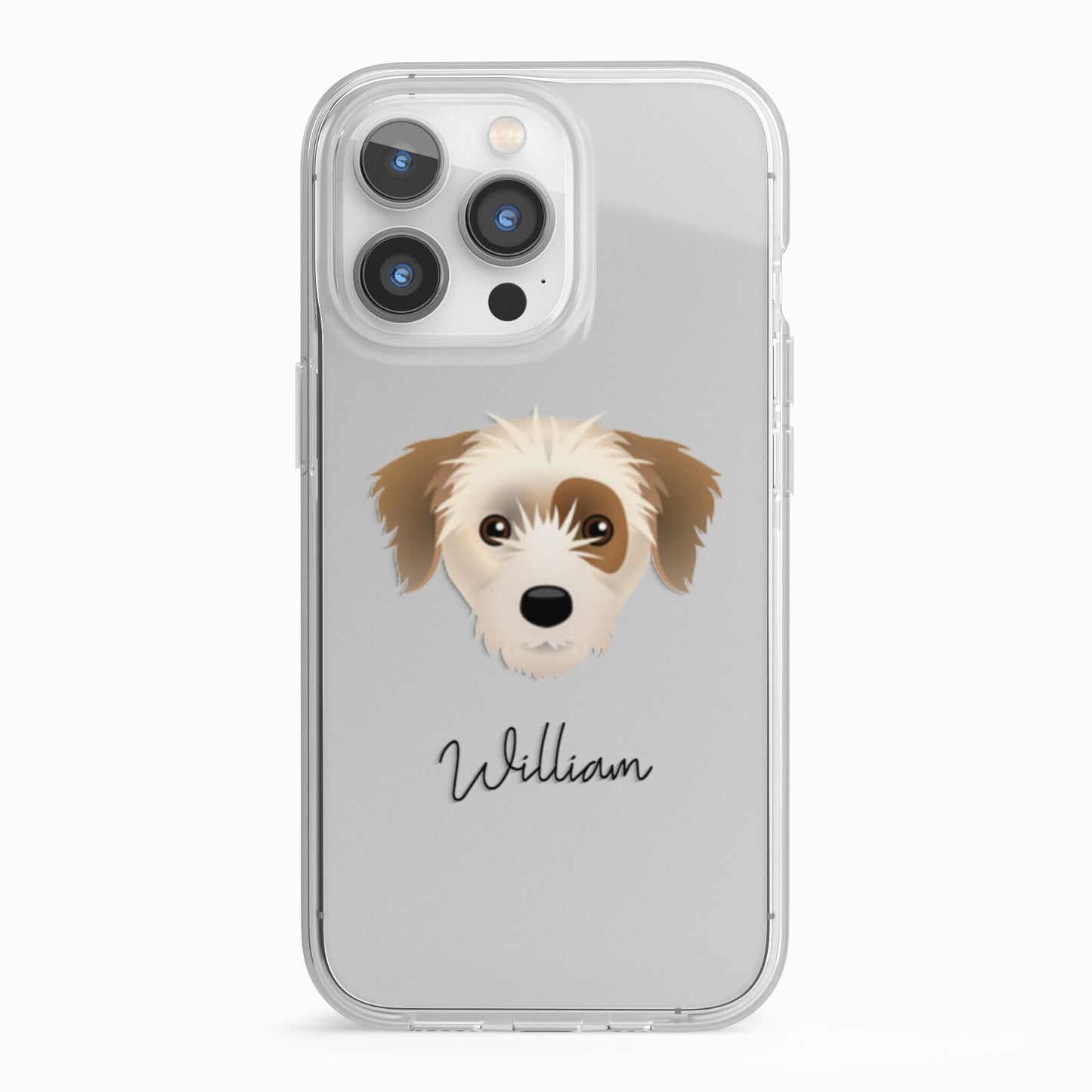 Yorkie Russell Personalised iPhone 13 Pro TPU Impact Case with White Edges