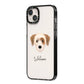 Yorkie Russell Personalised iPhone 14 Plus Black Impact Case Side Angle on Silver phone