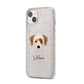 Yorkie Russell Personalised iPhone 14 Plus Glitter Tough Case Starlight Angled Image