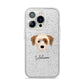 Yorkie Russell Personalised iPhone 14 Pro Glitter Tough Case Silver