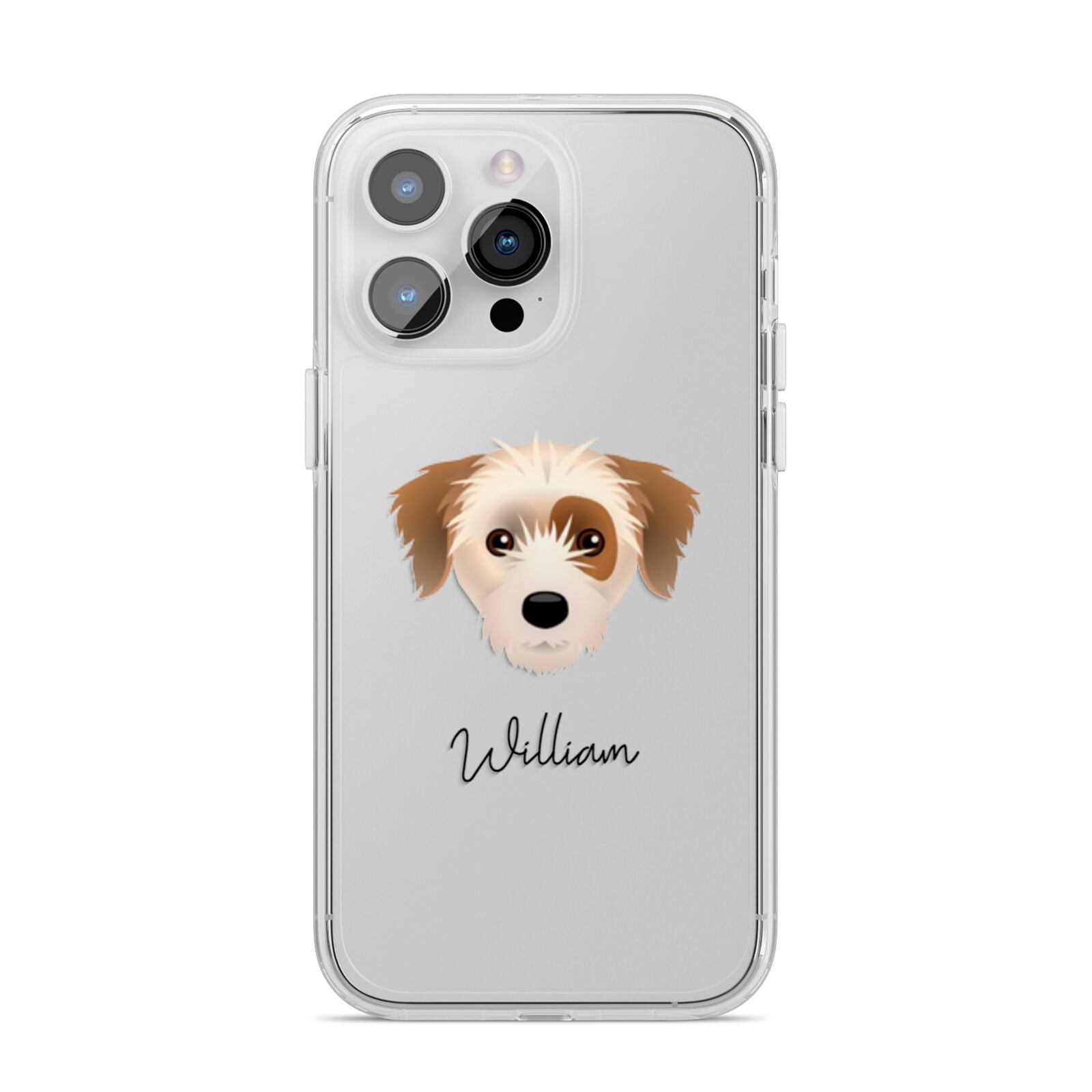 Yorkie Russell Personalised iPhone 14 Pro Max Clear Tough Case Silver
