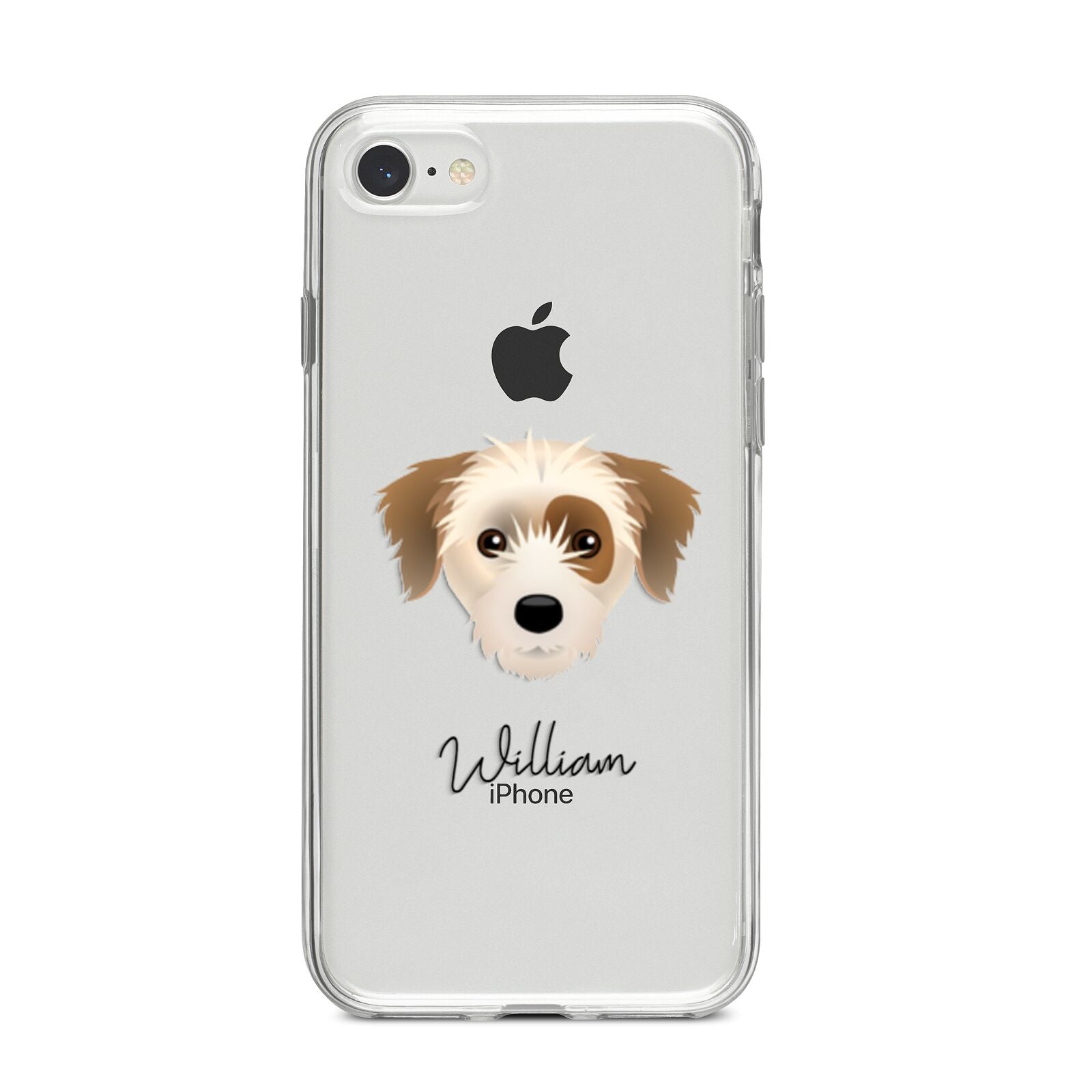 Yorkie Russell Personalised iPhone 8 Bumper Case on Silver iPhone