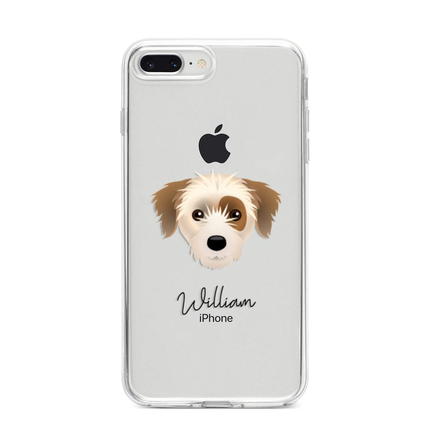 Yorkie Russell Personalised iPhone 8 Plus Bumper Case on Silver iPhone
