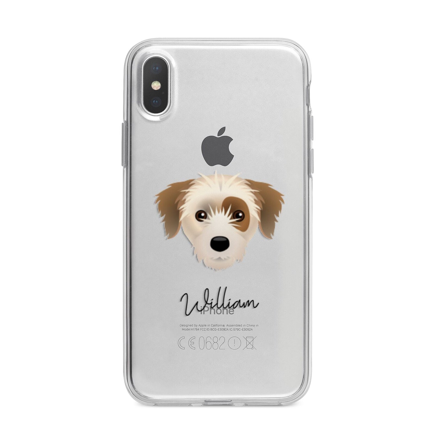 Yorkie Russell Personalised iPhone X Bumper Case on Silver iPhone Alternative Image 1