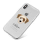 Yorkie Russell Personalised iPhone X Bumper Case on Silver iPhone