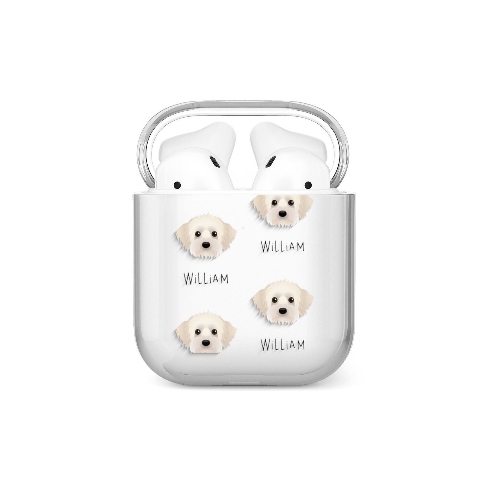 Yorkipoo Icon with Name AirPods Case