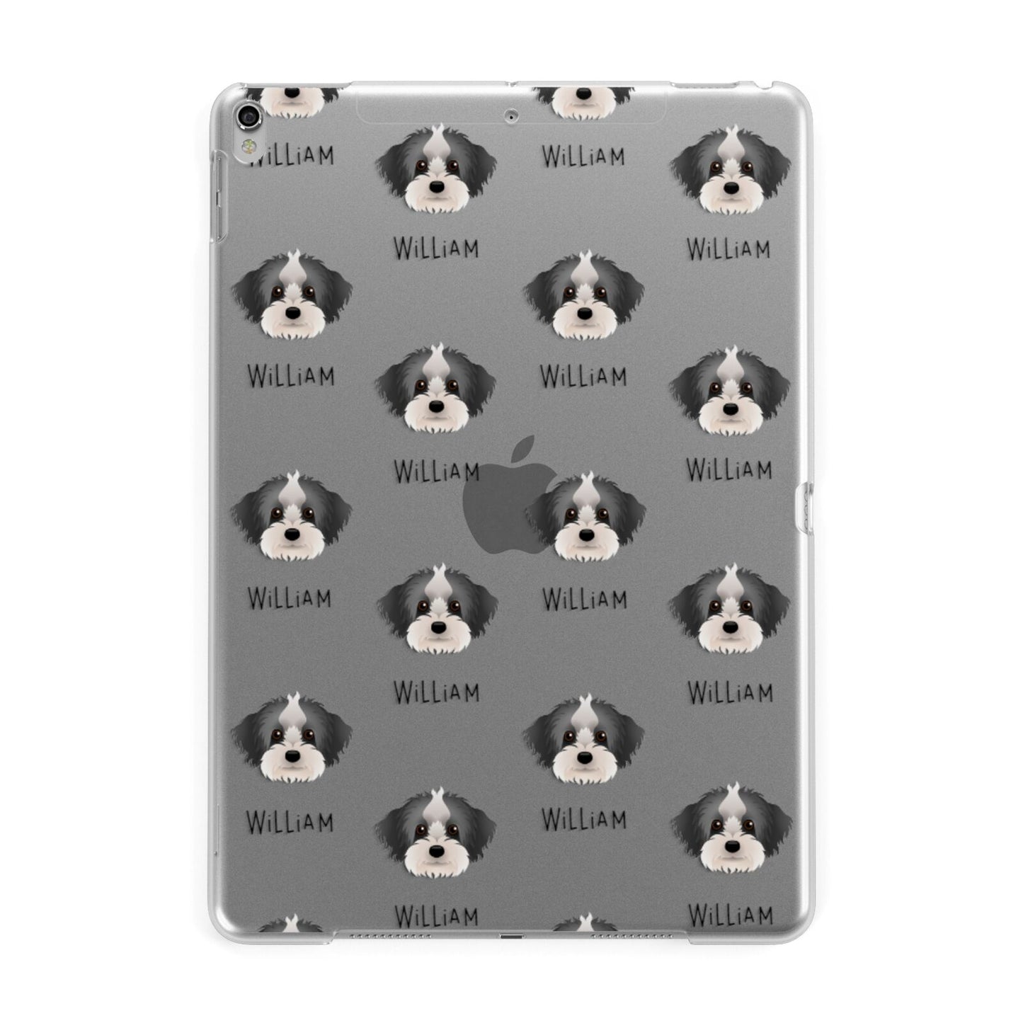 Yorkipoo Icon with Name Apple iPad Silver Case