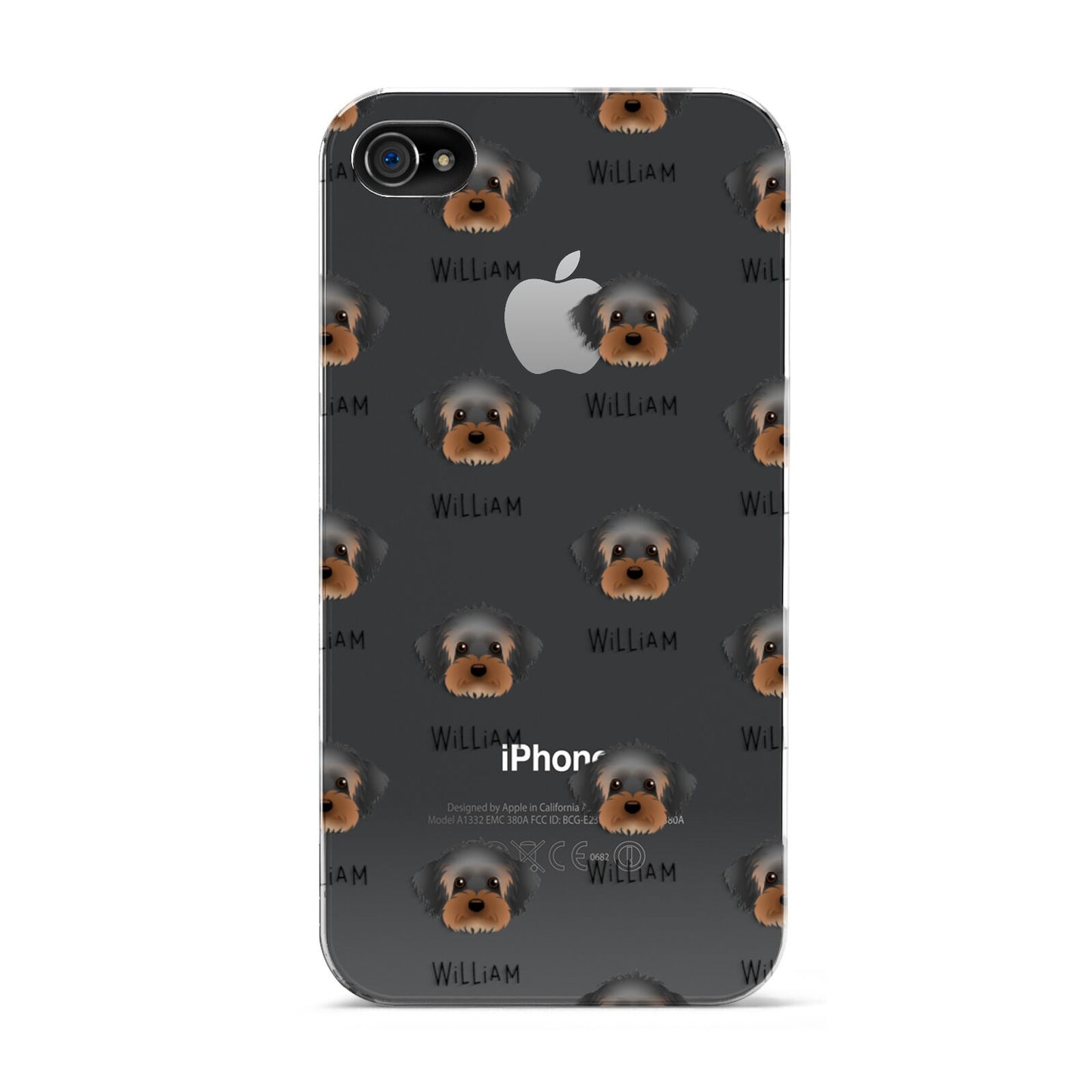 Yorkipoo Icon with Name Apple iPhone 4s Case