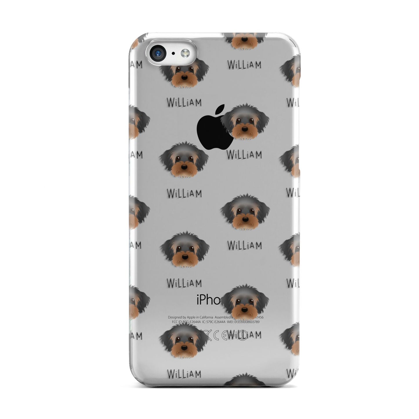 Yorkipoo Icon with Name Apple iPhone 5c Case