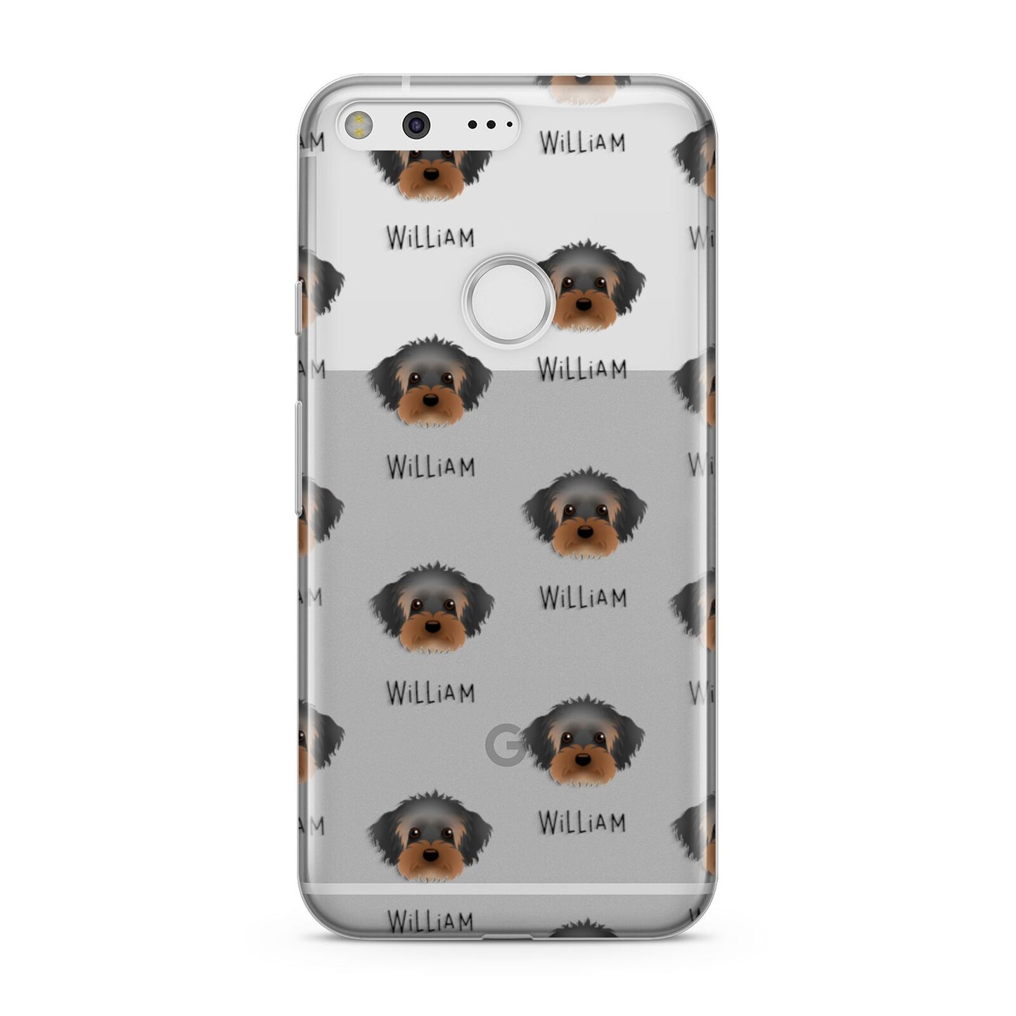 Yorkipoo Icon with Name Google Pixel Case