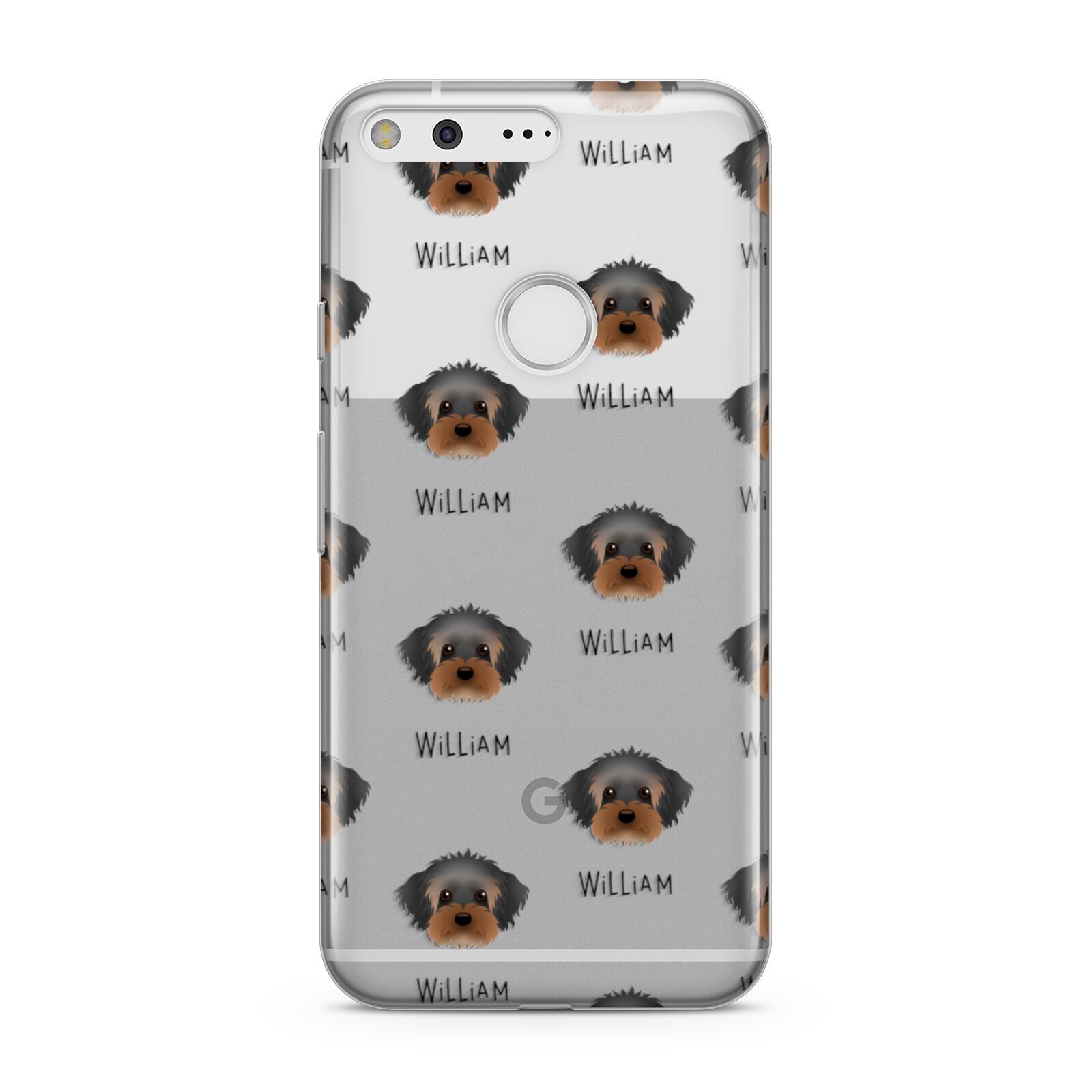 Yorkipoo Icon with Name Google Pixel Case