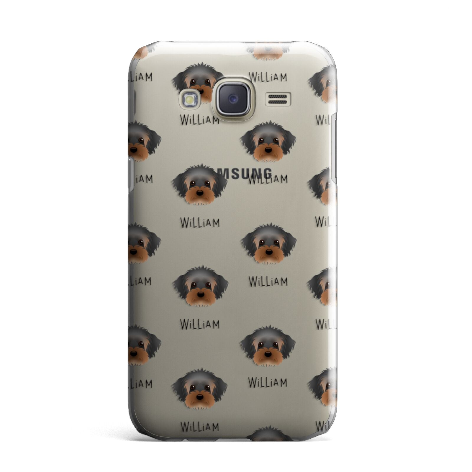 Yorkipoo Icon with Name Samsung Galaxy J7 Case