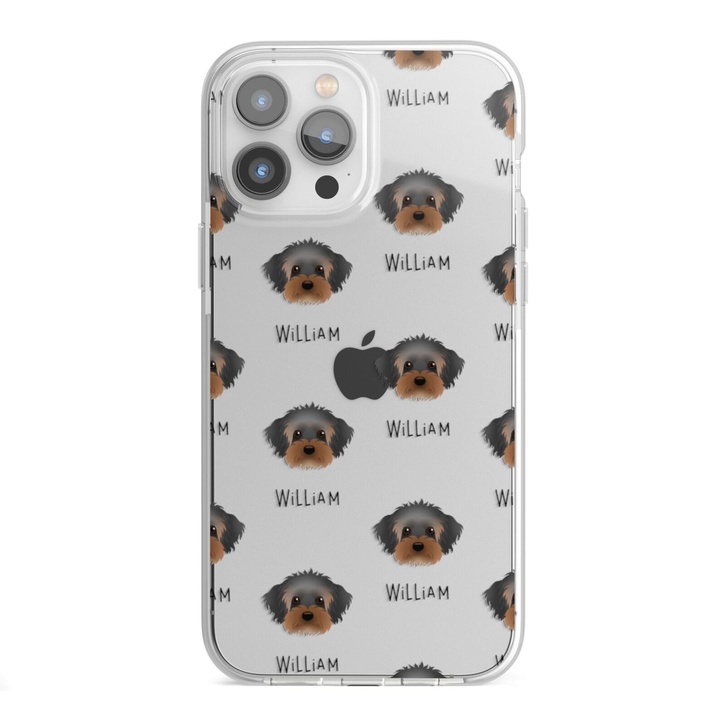 Yorkipoo Icon with Name iPhone 13 Pro Max TPU Impact Case with White Edges